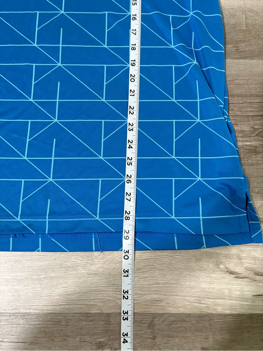 Adidas Men’s Blue Geometric Polo Shirt - Picture 7 of 7